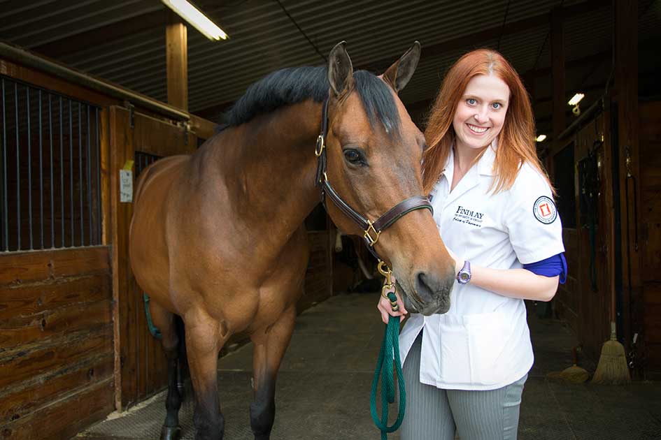 Pharmacy student with horse